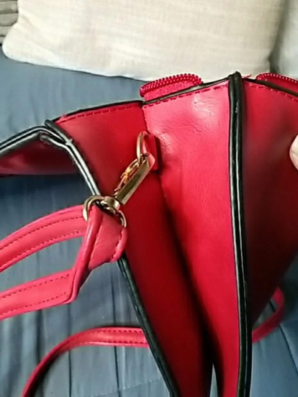 Macy's Red Studded Wristlet Clutch